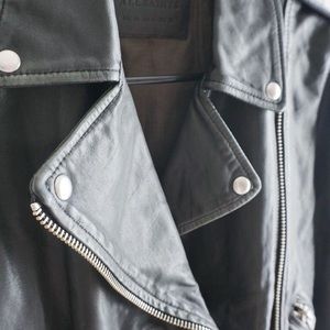 Brand New Allsaints Vintage Leather Balfern Jacket